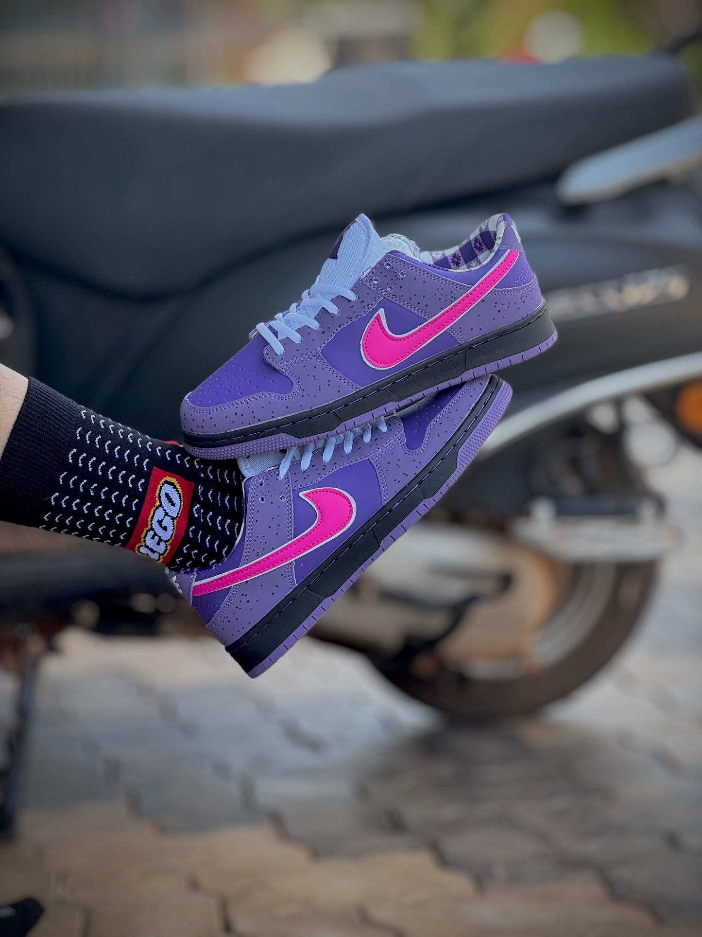 Nike Dunk Low Premium Collection – Triple Color Pack (Orange, Navy Blue, Purple)